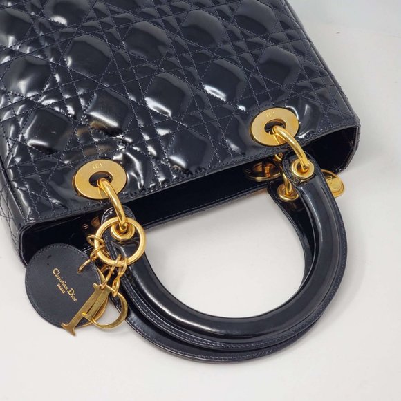 CHRISTIAN DIOR LADY DIOR MEDIUM SHOULDER HAND BAG - Picture 9 of 16